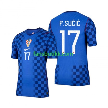 Fotballdrakt Kroatia Petar Sucic 17 World Cup Bortetrøye 2026 Kortermet